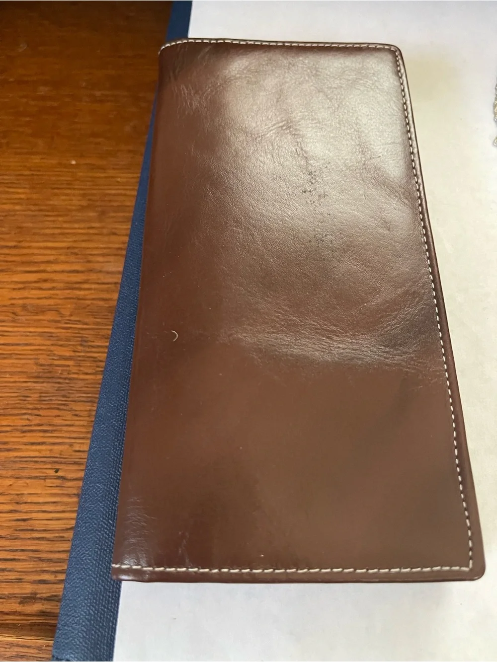 New no tag Bullcaptain leather man’s long wallet